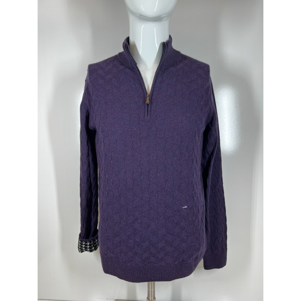 NWT Robert Graham Rowley Blackberry Long Sleeve 1/4 Zip Shirt Mens SZ XS